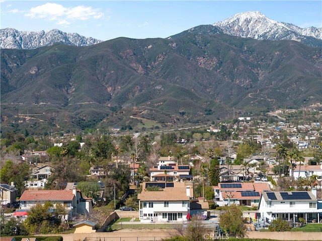 mountain view featuring a residential view