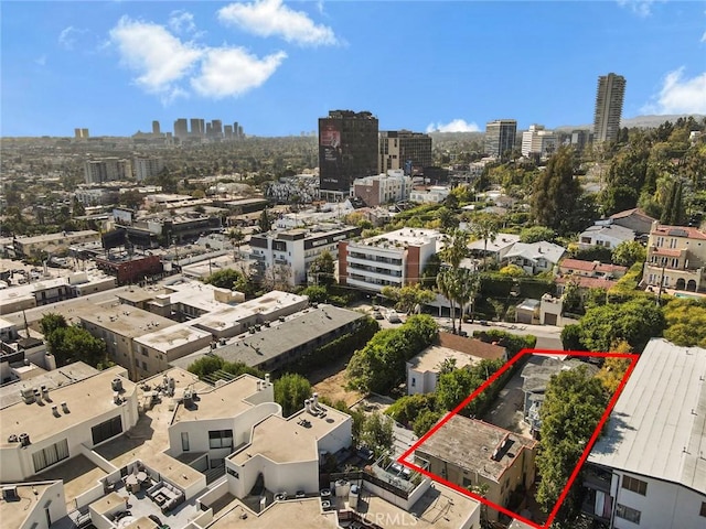 1204 N Clark St, West Hollywood, CA 90069 - birds eye view of property featuring a city view