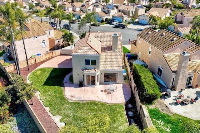 bird's eye view featuring a residential view