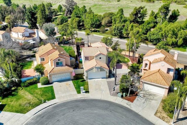 bird's eye view with a residential view