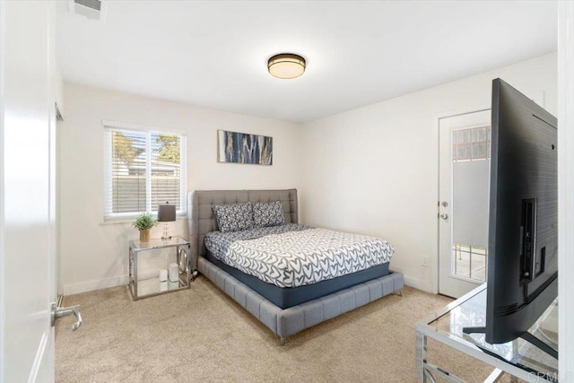 3735 Budd St, San Diego, CA 92111 - bedroom with carpet flooring, access to outside, baseboards, and visible vents
