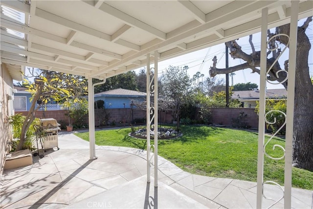 view of patio / terrace featuring a fenced backyard