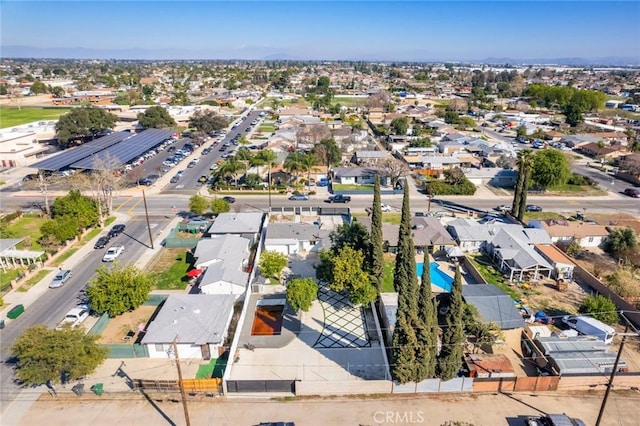 aerial view with a residential view