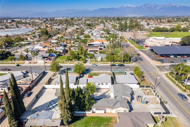 bird's eye view with a residential view and a mountain view