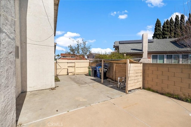 view of patio featuring a fenced backyard