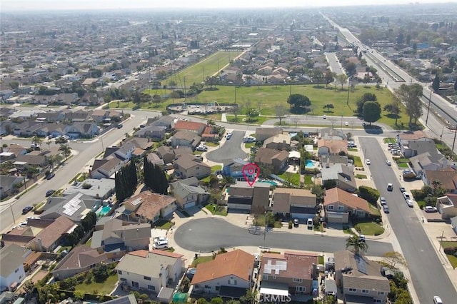 bird's eye view featuring a residential view