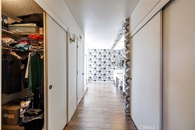 hall featuring wood-type flooring