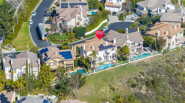 aerial view featuring a residential view