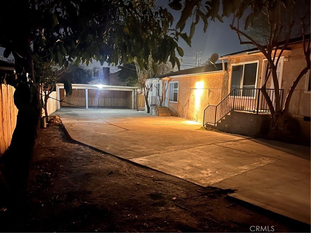 view of front of home with fence