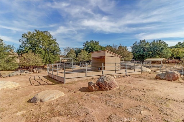 view of horse barn