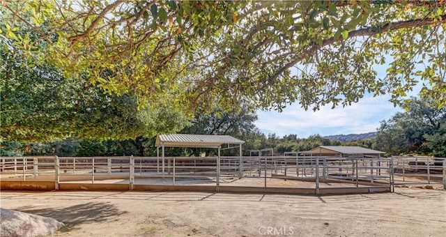 view of horse barn