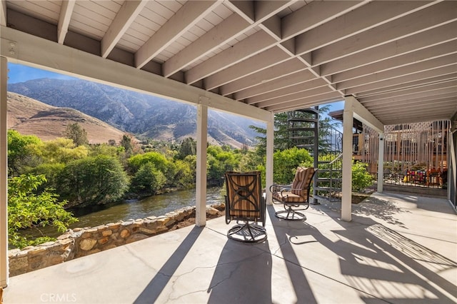848 Burlando Rd, Kernville, CA 93238 - view of patio with a mountain view