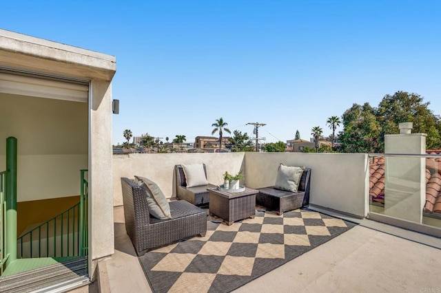 view of patio with an outdoor hangout area