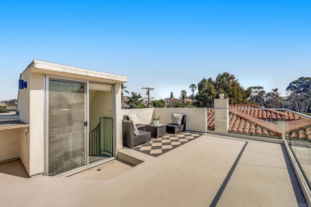 view of patio / terrace with an outdoor hangout area