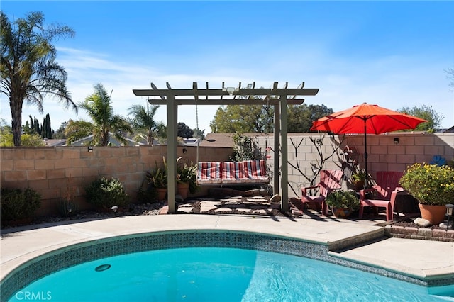 view of pool with a fenced in pool and a fenced backyard