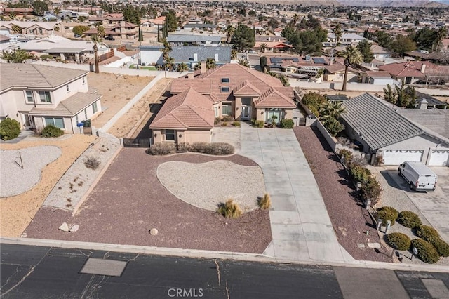 drone / aerial view with a residential view