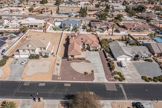 aerial view with a residential view