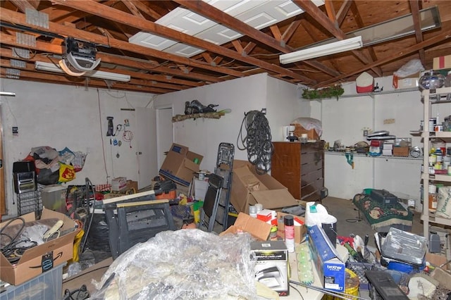 interior space featuring a garage