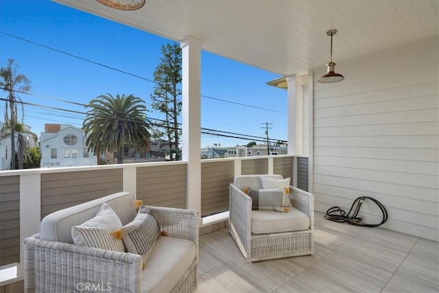 balcony featuring outdoor lounge area