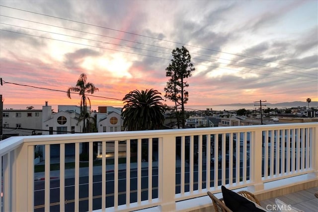 view of deck at dusk