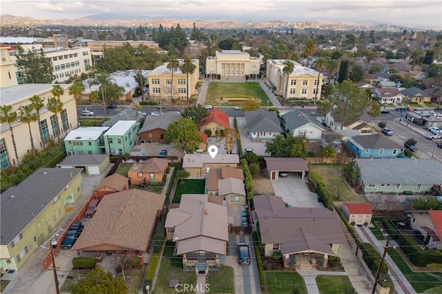 aerial view featuring a residential view