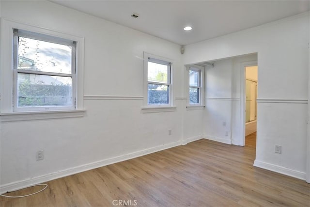 3255 N Arrowhead Ave, San Bernardino, CA 92405 - spare room featuring recessed lighting, light wood finished floors, and baseboards