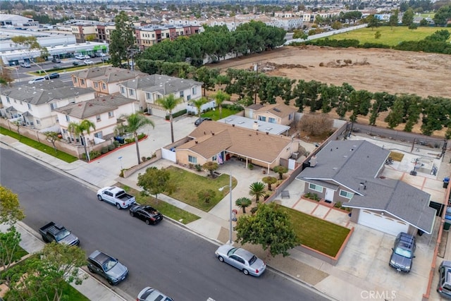 bird's eye view with a residential view