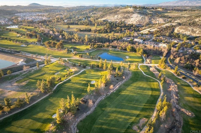 bird's eye view featuring a mountain view