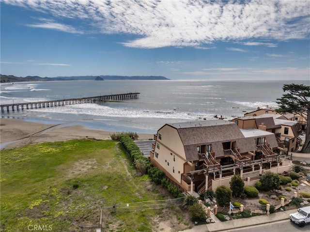 property view of water with a view of the beach