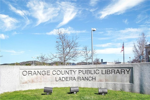 view of community sign