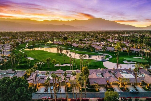 31 Blue River Dr, Palm Desert, CA 92211 - aerial view of residential area featuring a golf course and a water and mountain view