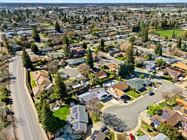 aerial view with a residential view