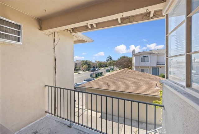 balcony featuring a residential view