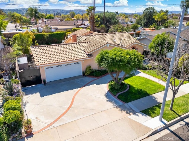 bird's eye view featuring a residential view