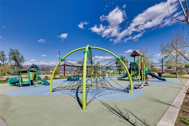 view of community jungle gym