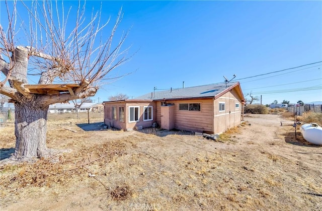 view of rear view of property