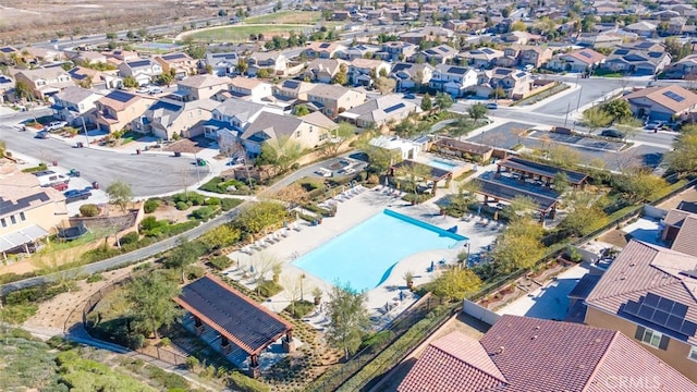 bird's eye view with a residential view