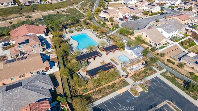 bird's eye view with a residential view