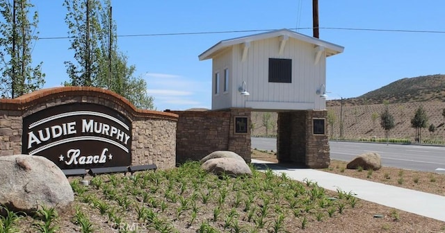 view of community sign