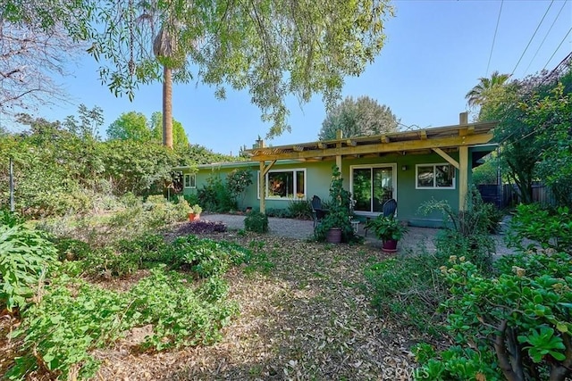 view of front of home with stucco siding