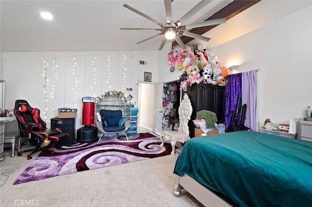 27447 Cypress St, Highland, CA 92346 - carpeted bedroom featuring vaulted ceiling