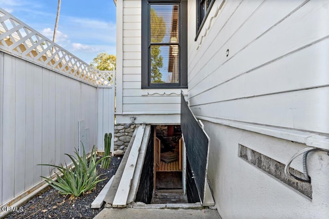 exterior details with fence