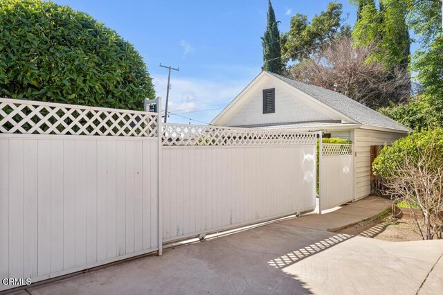 view of patio with fence