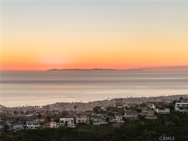 property view of water featuring a residential view