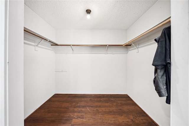 spacious closet with wood finished floors