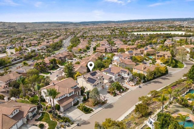 aerial view with a residential view