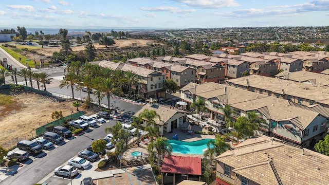 aerial view featuring a residential view