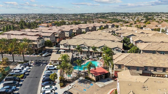 bird's eye view with a residential view