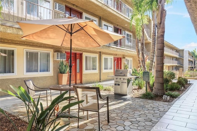 view of patio featuring grilling area