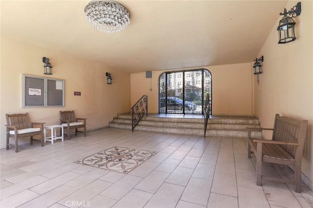 building lobby featuring stairs